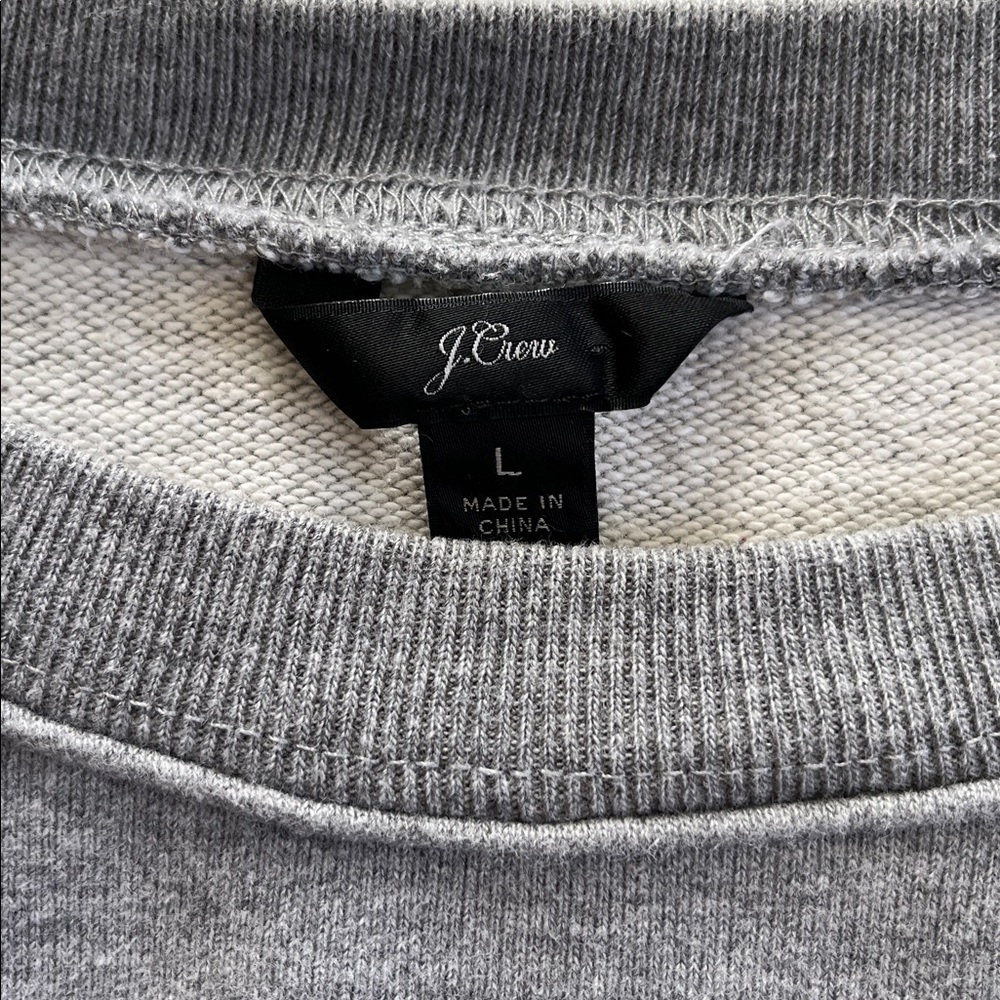 J. Crew Heather Gray Jackson Hole Sweatshirt - Picture 3 of 3